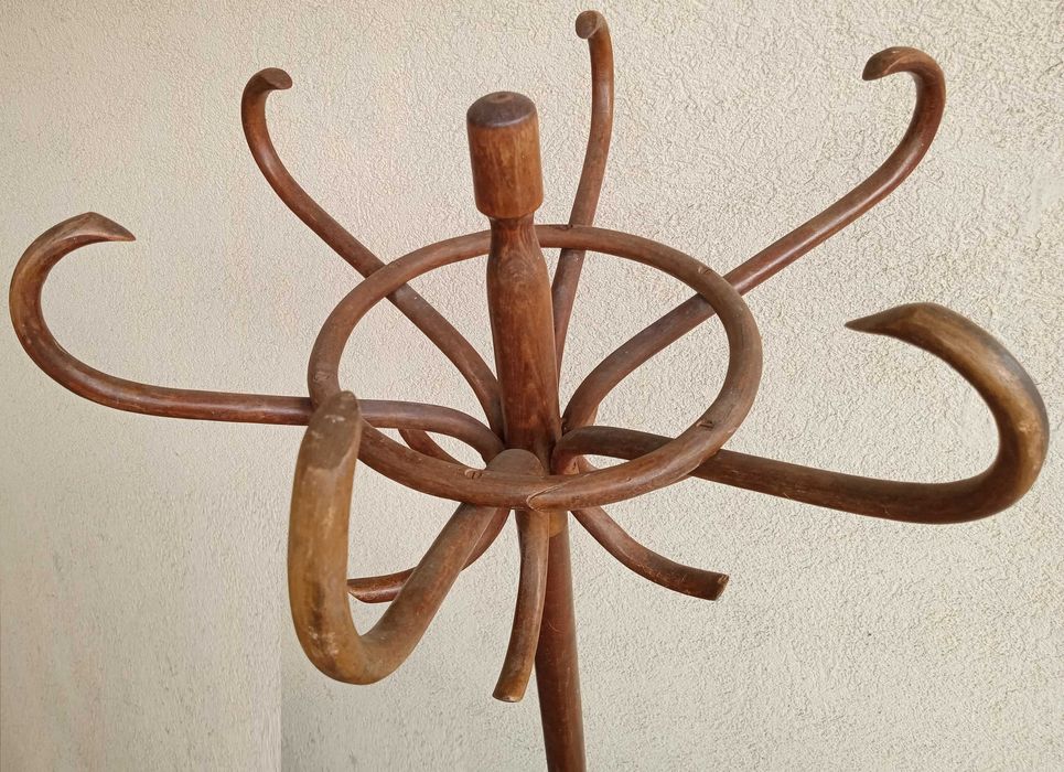 Стара ретро  сгъваема закачалка за дрехи за под. дърво