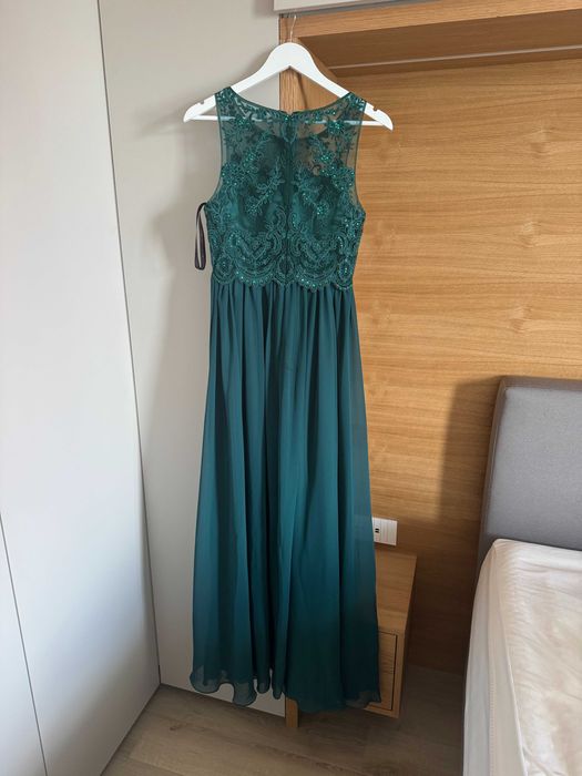 Рокля за официален повод - зелена, размер S/36 EU