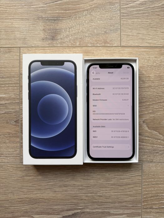 Iphone 12, (bat. 98%-83%), 64gb - negru, ca nou