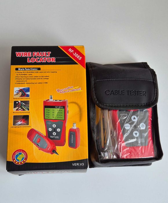Кабельный тестер NF-308s цифровой