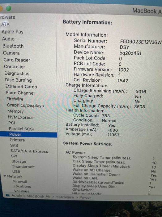 13" MacBook Air A2179(2020 г.)Space Grey- i5/8GB RAM/512GB SSD