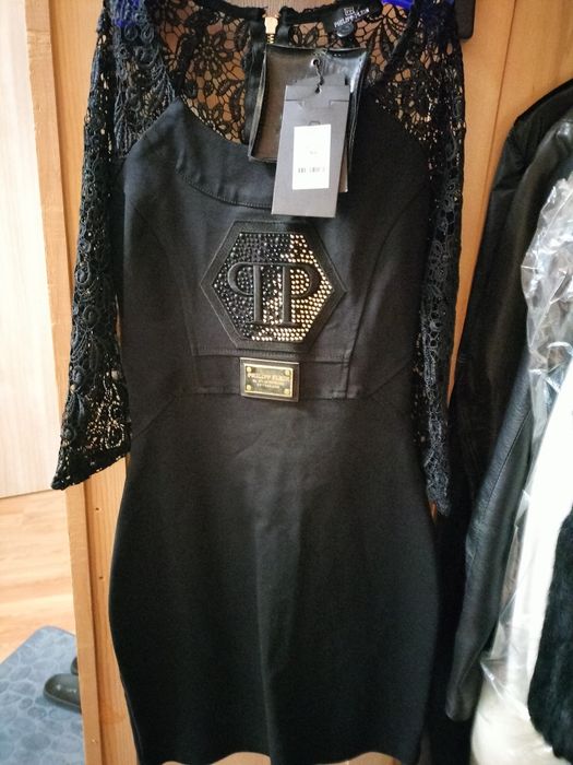 Елегантна къса черна Philipp Plain Рокля