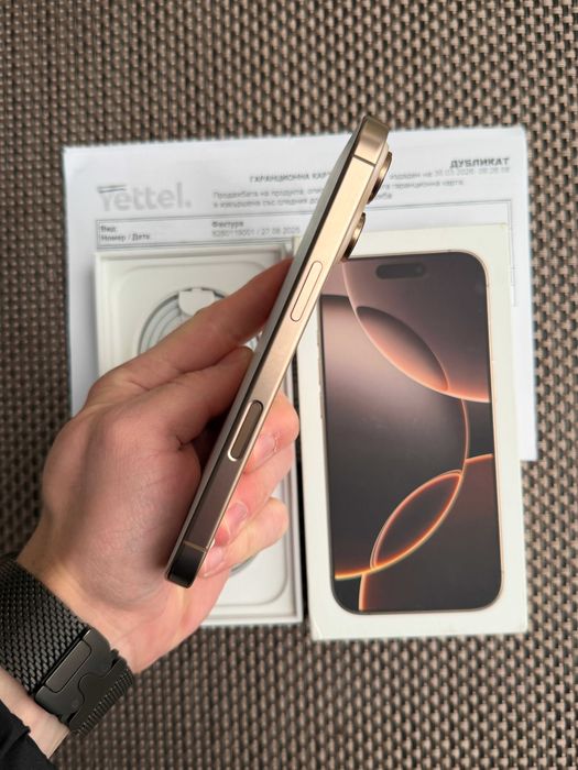 100% Батерия iPhone 16 Pro Лизинг от 30€/мес Desert Titanium 128GB НОВ