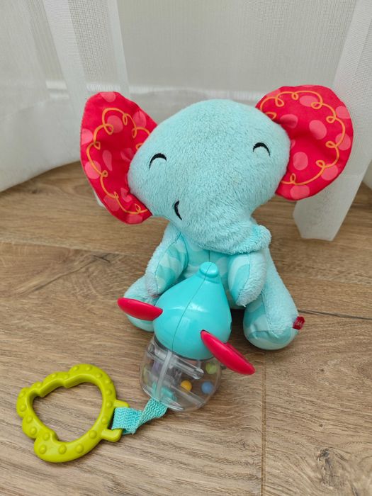 Плюшена интерактивна дрънкалка слон Fisher Price - Мама-слон с вибриращо бебе