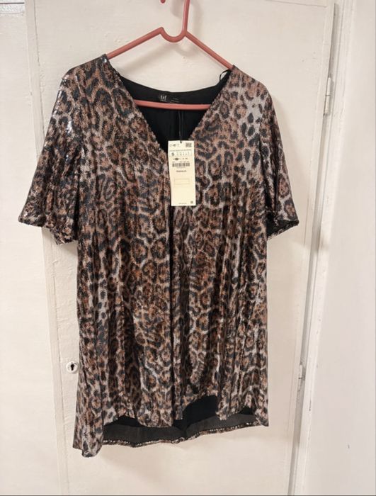 Rochie mini animal print