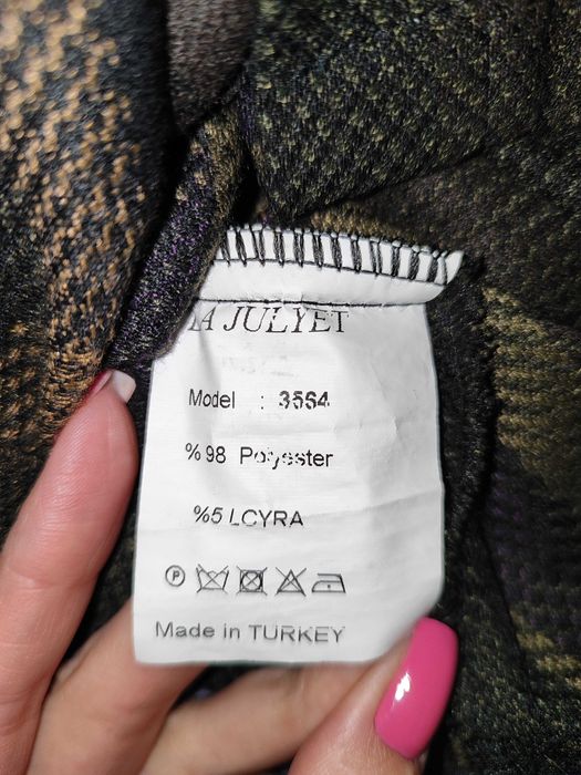 Платье теплое, клетка, Турция