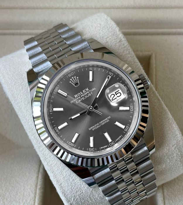 Мъжки механичен часовник Rolex Datejust silver black