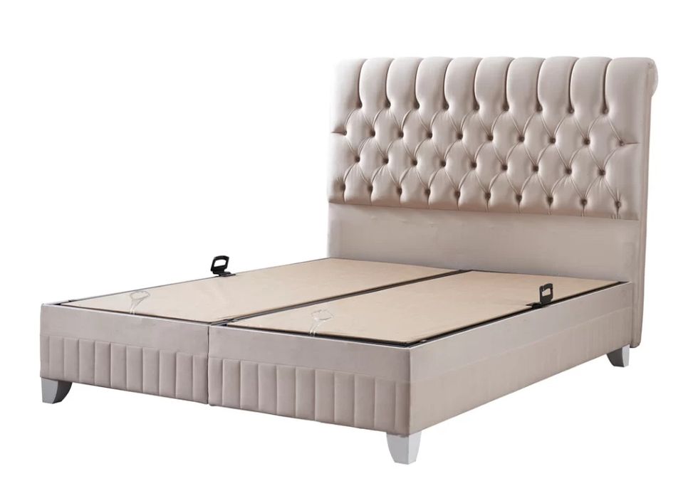 Тапицирано легло Lexus Бял Крем с луксозен матрак