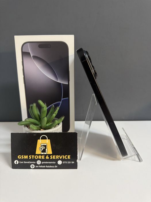 Iphone 16 Pro Max 256Gb Black Titanium 100%Bat 2 Ani Garantie Gsm Store&Service