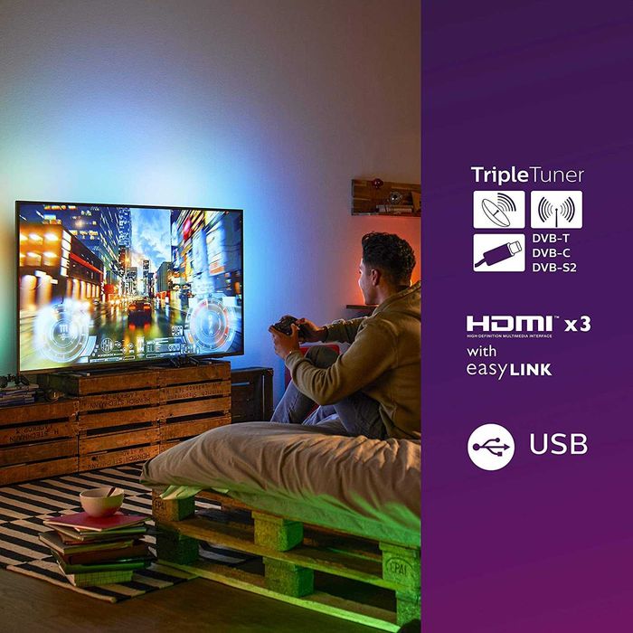 SmartTV Philips 43PUS7805/12 – 43” 4K UHD Smart TV cu Ambilight (3 laturi)