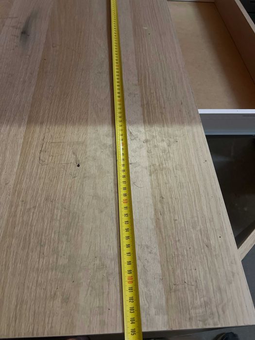 Бюро с чекмедже 105x50 см — светъл дървен плот