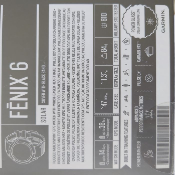 Garmin Fenix 6 Solar , 47mm
