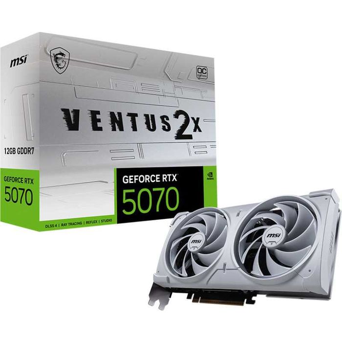 Placa video MSI GeForce RTX 5070 VENTUS 2X OC White - noua, sigilata - garantie