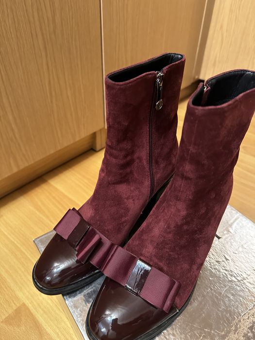 Ботильоны в бордовом цвете 39 размер