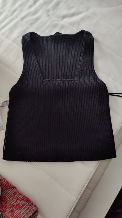 Черен плетен потник ZARA нов - S размер