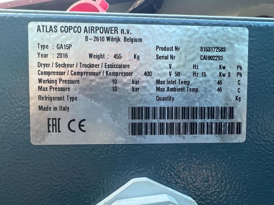 Vand compresor aer cu surub atlas copco