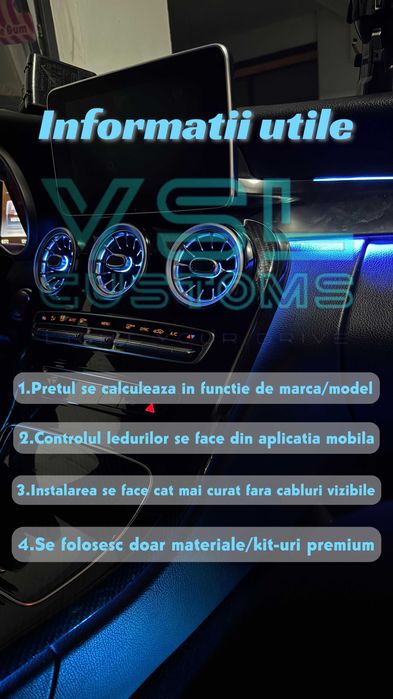 Lumini Ambientale (Mercedes, Audi, Bmw, Skoda, Tesla, VW, Porsche,Etc)