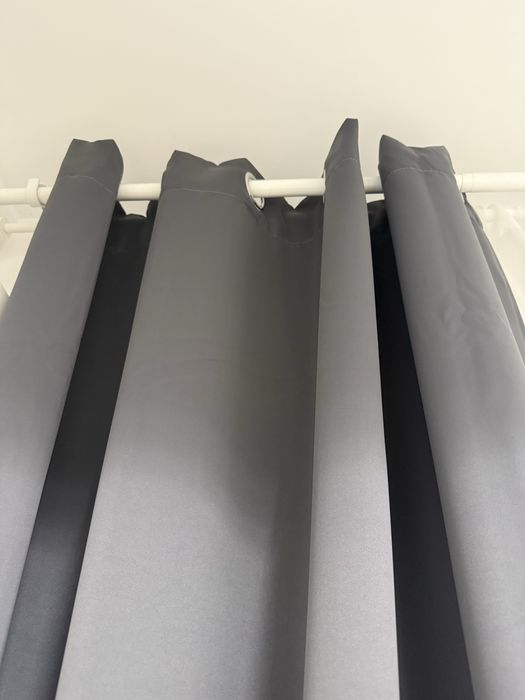 draperie gri 2 buc 150/300 cm