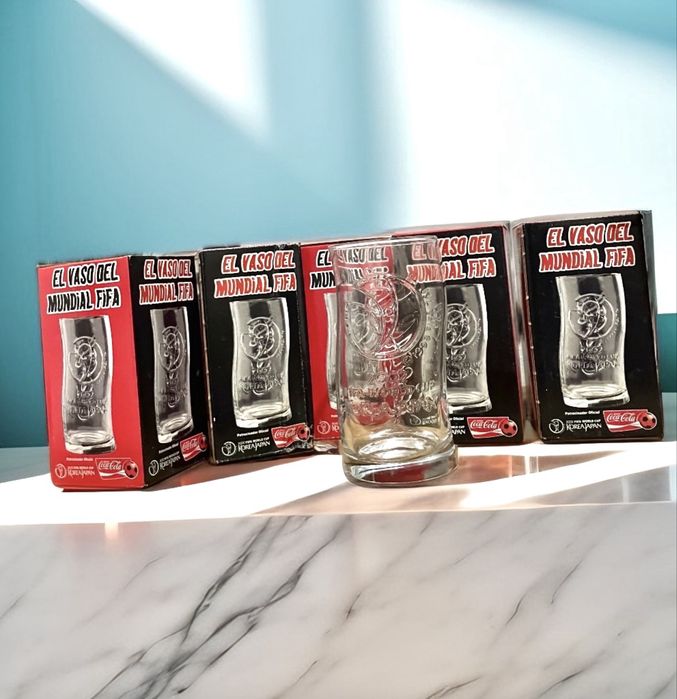 Set de 6 pahare originale Coca-Cola, 2002