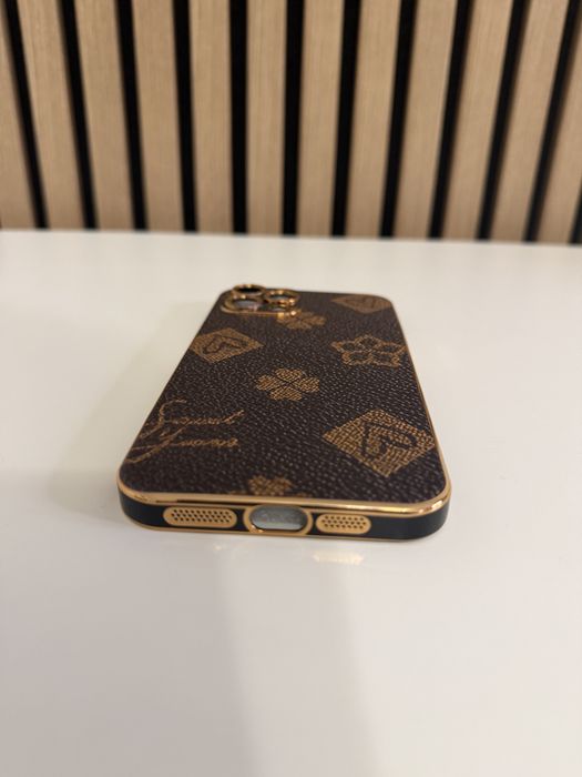 Husa carcasa iPhone 12 Pro Max de lux auriu maro - noua