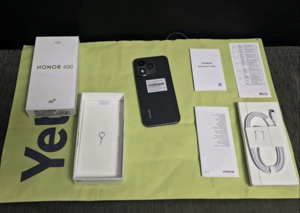 ЧИСТО НОВ 256GB Honor 400 LITE 5G Гаранция Yettel 2028г. Black | Черен
