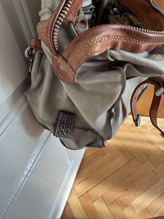 Висококачествена чанта от ест. кожа на итал.марка A.S.98