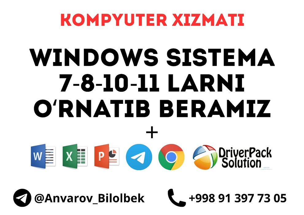 Kompyuter xizmati / Windows oʻrnatish xizmati