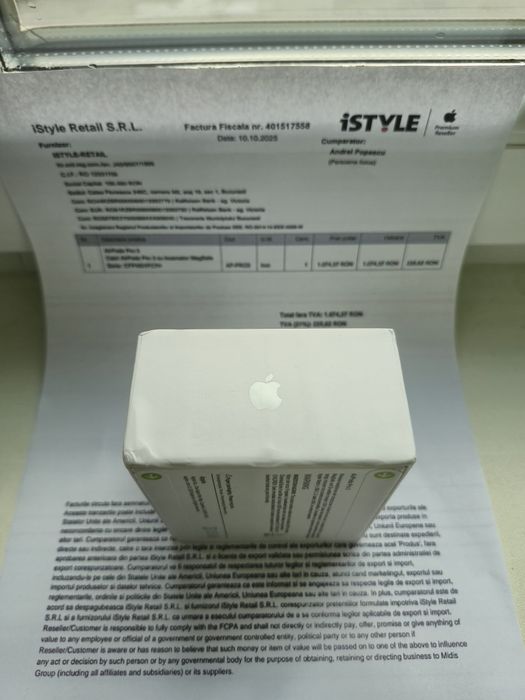 Apple AirPods Pro 3 - ANC, noi, sigilate, Cadou ideal, Urgentt