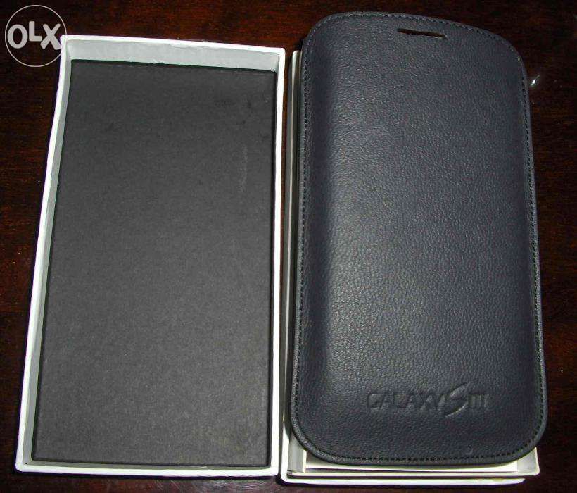 Husa originala telefon Samsung Galaxy 3, din piele, in cutie, noua