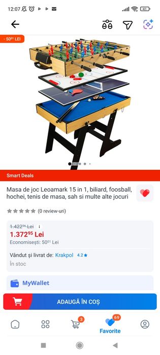 Masa foosball, hockey, biliard