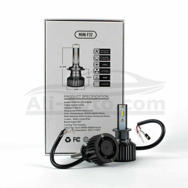 Лед крушки F32 MINI- Н3 за фарове 12V - 2 бр.