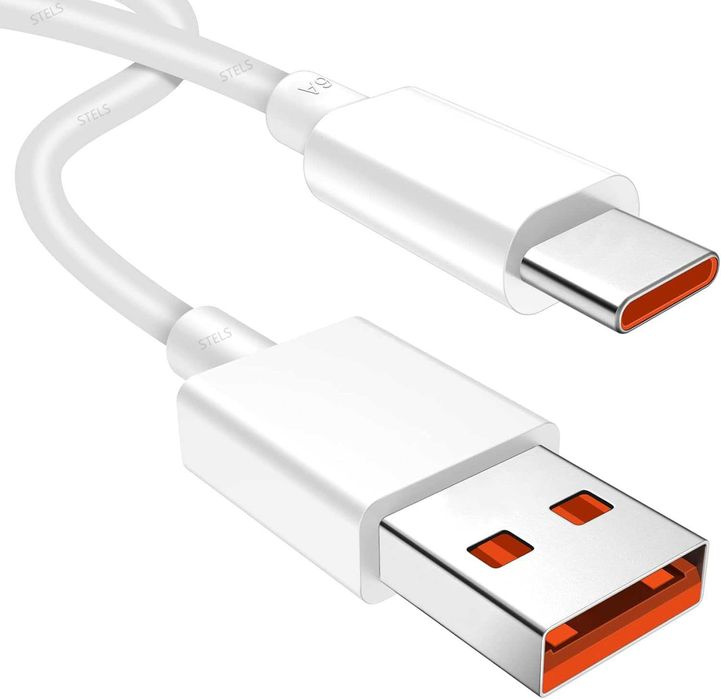 Кабел USB към USB-C Xiaomi, 120W, 6A, Бързо зареждане, 1м, Бял