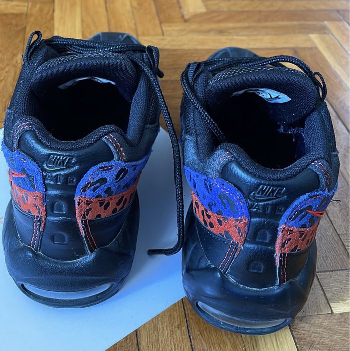 Adidasi Nike Air Max 95 leopard negru rosu si albastru