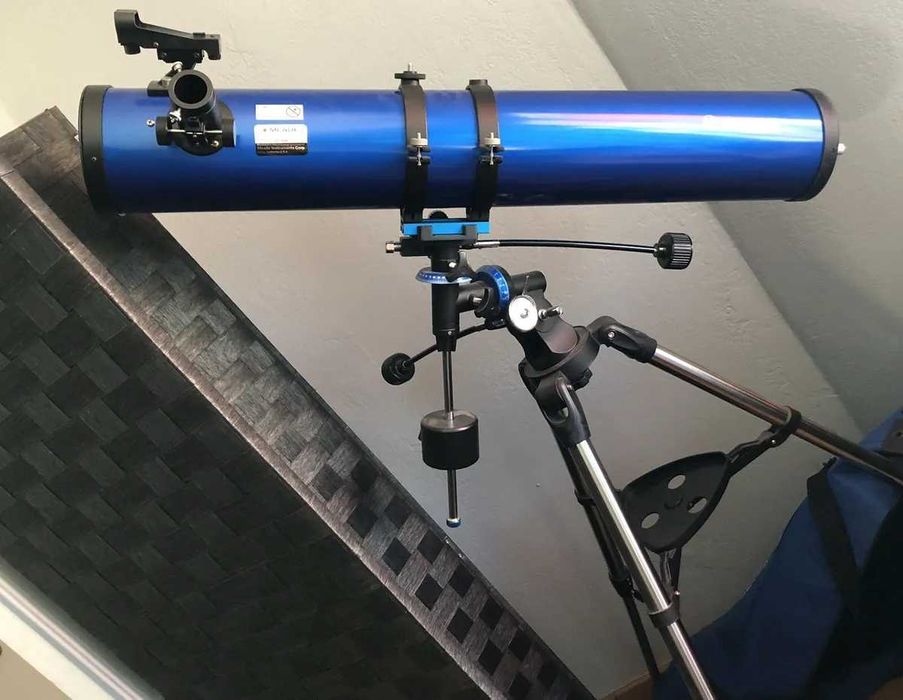 Телескоп Нютон за тераса,градина,пътуване,114мм огледало, може с мотор