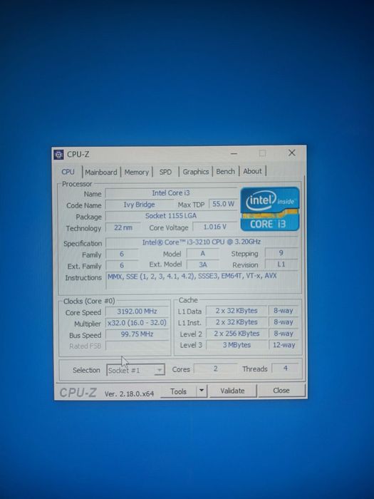 Процессор Intel Core I3 3210