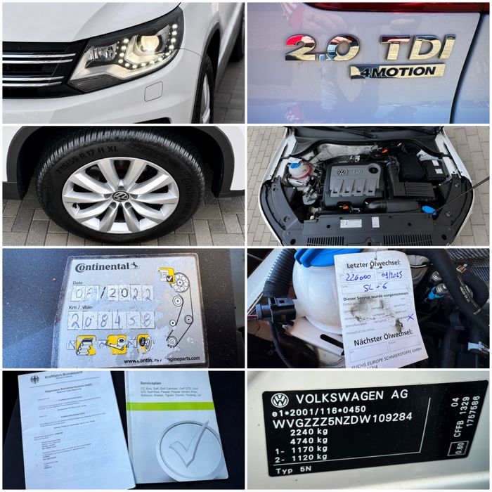 VW TIGUAN 2014 2.0 TDI 4x4‼️BI-XENON LED NAVIGATIE PIELE Camera Comenzi volan‼️Impecabil