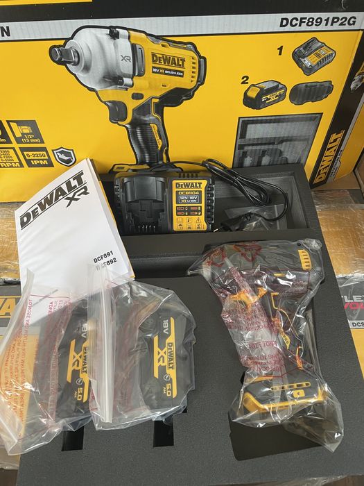 DeWALT  DCF891P2G-QW XR. Impact cu Patrat De 1/2, Pt Mecanici, Original Nou !