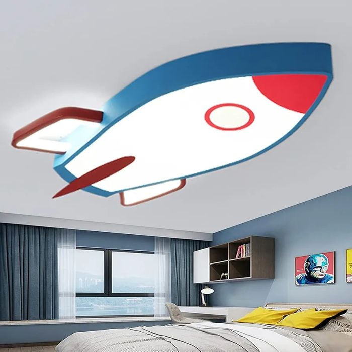 Таванна лампа William 337，Creative Rocket плафониера Ковано желязо