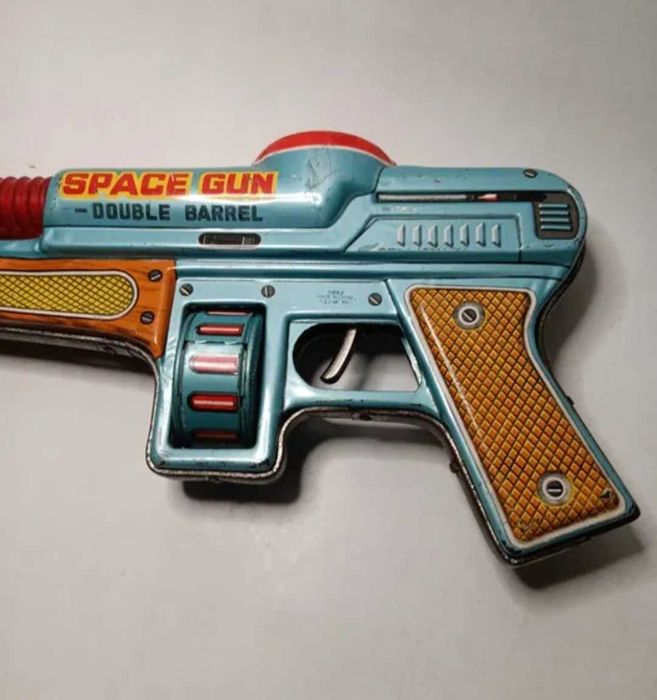 Pușcă Mitraliera veche de jucarie, Chinezeasca, Space Gun 522 MF 861