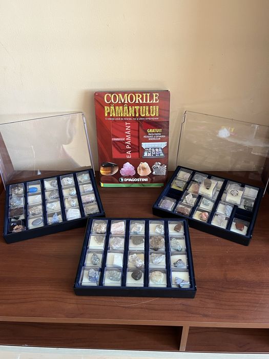 Colecție completă DeAgostini pietre prețioase 60 pietre + 60 reviste + 3 cutii