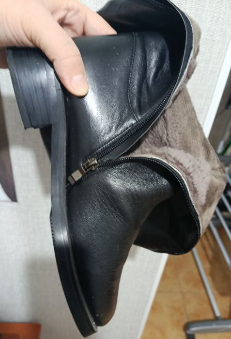 Кожаные сапоги европейка 41 р.