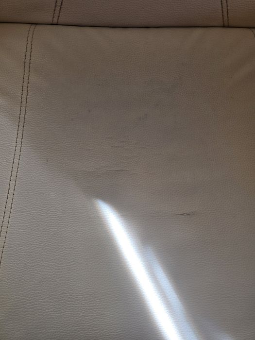 Set fotolii / scaune lemn si piele ecologica, balansoar
