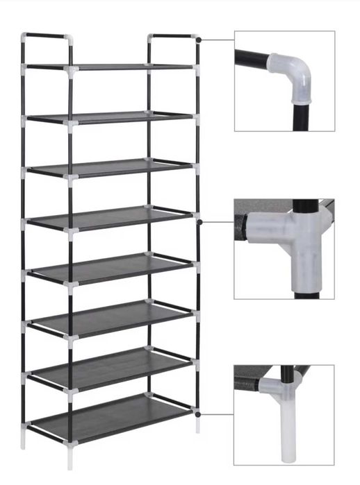Pantofar vidaXL 8 rafturi, 60x29,5x134 cm, nou
