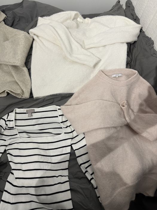 S пуловери, блузи Calvin Klein Donna, H&M , ZARA, HM блузи потници, бюстие S M