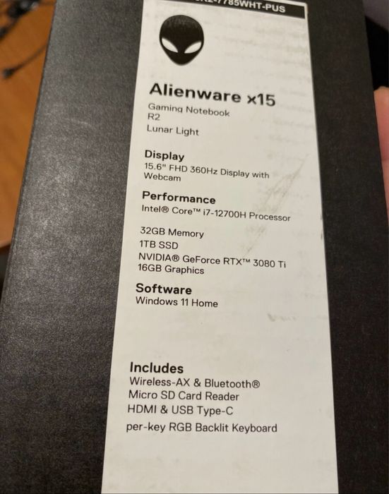 (Nou) Alienware x15 R2