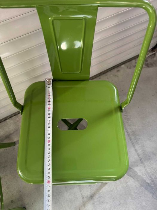 Комплект 5бр. бар столове с облегалка - Зелени. С дребни транспортни драскотини, цената е за целия комплект !