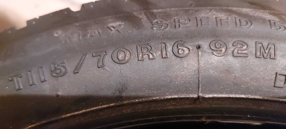 Roata rezerva slim Opel T115/70R16 92M si kit de pana