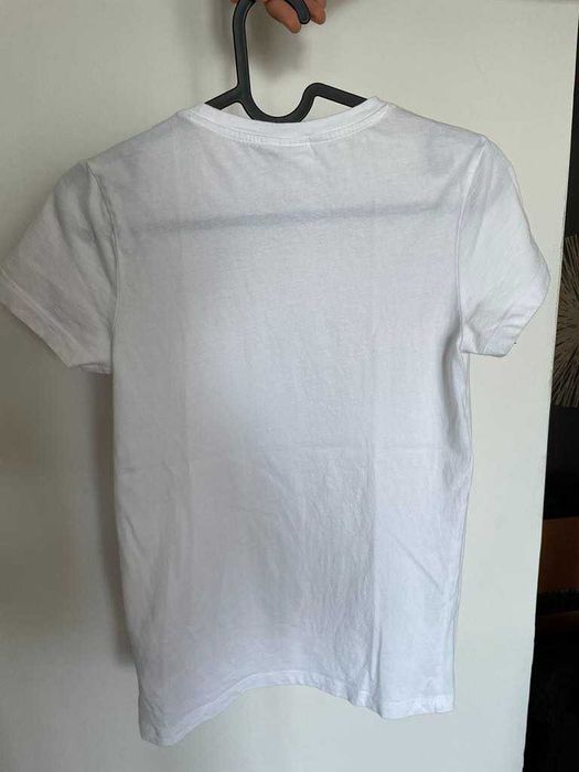 Дамска бяла памучна тениска H&M