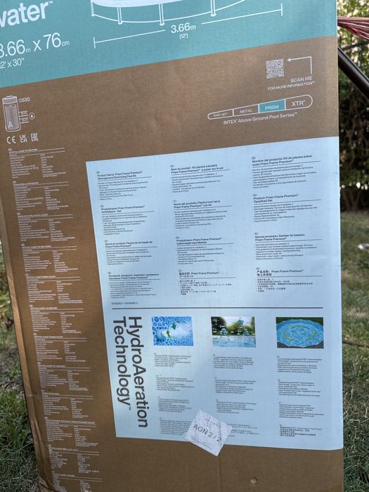 ЧИСТО НОВ басейн Intex Prism Frame Premium – 3.66 м × 76 см