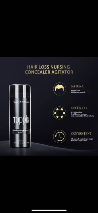 Оргинални Made in USA Кератинови фибри за коса Топпик/Козметика 27.5гр